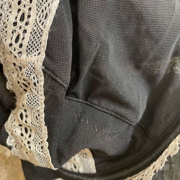 Adore Me Black White Lace Mesh Bra 46DD - Picture 6 of 6